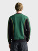 Men's Green Regular Fit Embroidered Casual Sweatshirt