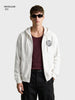 Men's White Relaxed Fit Embroidered Street Wear Sweatshirt