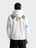 Men's White Relaxed Fit Embroidered Street Wear Sweatshirt