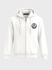 Men's White Relaxed Fit Embroidered Street Wear Sweatshirt