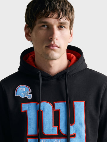 Men's Black Relaxed Fit Embroidered Casual Sweatshirt