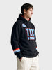 Men's Black Relaxed Fit Embroidered Casual Sweatshirt
