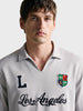 Men's Grey Relaxed Fit Embroidered Casual Sweatshirt