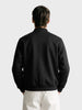 Men's Black Relaxed Fit Embroidered Casual Sweatshirt