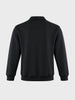 Men's Black Relaxed Fit Embroidered Casual Sweatshirt