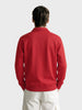 Men's Red Relaxed Fit Embroidered Casual Sweatshirt