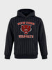 Men's Black Relaxed Fit Embroidered Casual Sweatshirt