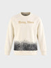 Men's Off White Relaxed Fit Graphic Printed Casual Sweatshirt