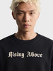 Men's Black Relaxed Fit Graphic Printed Casual Sweatshirt