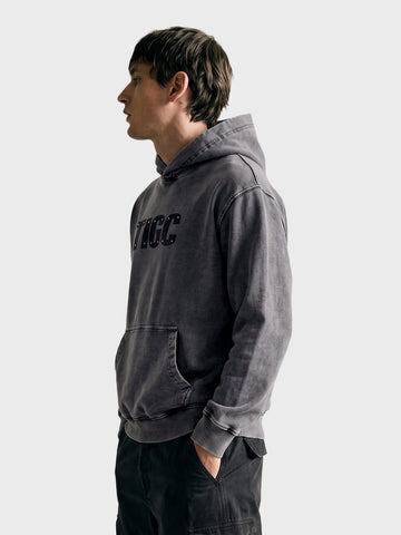Men's Black Relaxed Fit Printed Casual Sweatshirt
