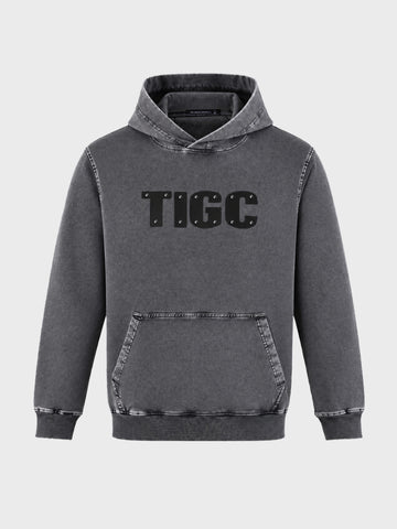 Men's Black Relaxed Fit Printed Casual Sweatshirt