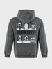 Men's Black Relaxed Fit Printed Casual Sweatshirt