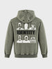 Men's Olive Relaxed Fit Printed Casual Sweatshirt