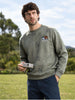 Men's Olive Relaxed Fit Printed Casual Sweatshirt
