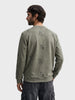 Men's Olive Relaxed Fit Printed Casual Sweatshirt