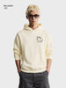 Men's Off White Relaxed Fit Embroidered Casual Sweatshirt