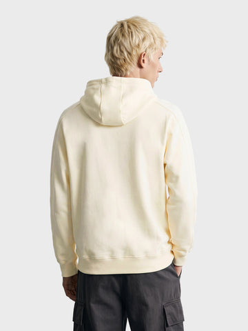 Men's Off White Relaxed Fit Embroidered Casual Sweatshirt