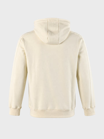 Men's Off White Relaxed Fit Embroidered Casual Sweatshirt