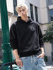 Men's Black Relaxed Fit Solid Casual Sweatshirt