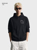 Men's Black Relaxed Fit Solid Casual Sweatshirt