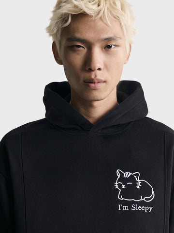 Men's Black Relaxed Fit Solid Casual Sweatshirt