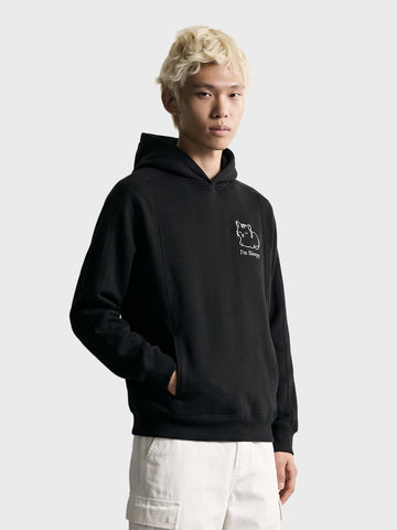 Men's Black Relaxed Fit Solid Casual Sweatshirt