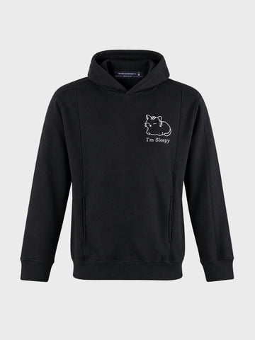 Men's Black Relaxed Fit Solid Casual Sweatshirt