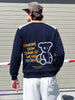 Men's Navy Blue Relaxed Fit Solid Casual Sweatshirt