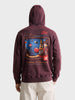 Men's Maroon Relaxed Fit Printed Casual Sweatshirt