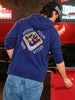 Men's Navy Blue Relaxed Fit Printed Casual Sweatshirt