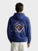 Men's Navy Blue Relaxed Fit Printed Casual Sweatshirt