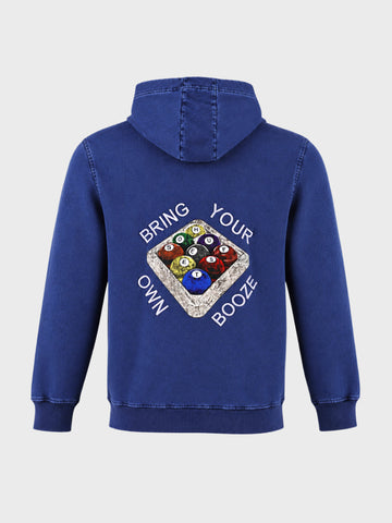 Men's Navy Blue Relaxed Fit Printed Casual Sweatshirt
