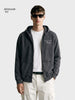 Men's Black Regular Fit Embroidered Casual Sweatshirt