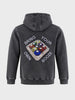 Men's Black Regular Fit Embroidered Casual Sweatshirt