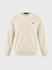 Men's Off White Relaxed Fit Solid Casual Sweatshirt