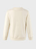 Men's Off White Relaxed Fit Solid Casual Sweatshirt