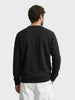Men's Black Relaxed Fit Solid Casual Sweatshirt
