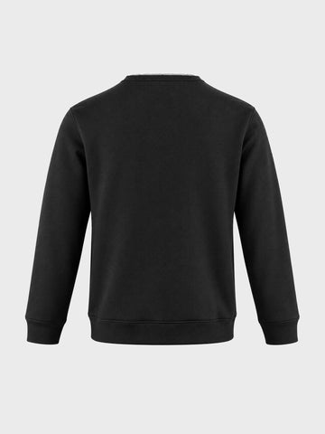 Men's Black Relaxed Fit Solid Casual Sweatshirt