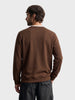 Men's Brown Relaxed Fit Solid Casual Sweatshirt