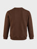 Men's Brown Relaxed Fit Solid Casual Sweatshirt