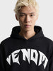 Men's Black Relaxed Fit Printed Casual Sweatshirt
