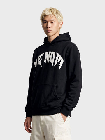 Men's Black Relaxed Fit Printed Casual Sweatshirt