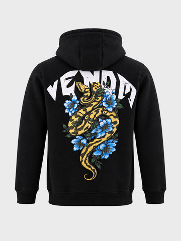 Men's Black Relaxed Fit Printed Casual Sweatshirt