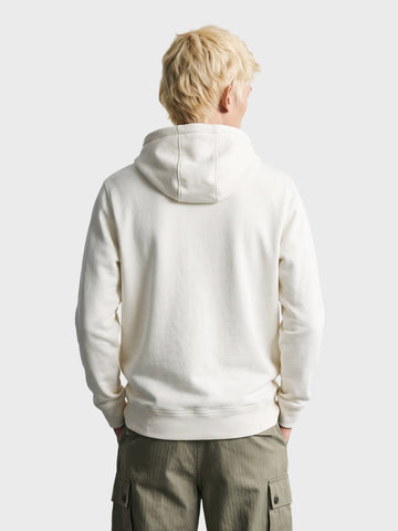 Men's Off White Relaxed Fit Printed Casual Sweatshirt
