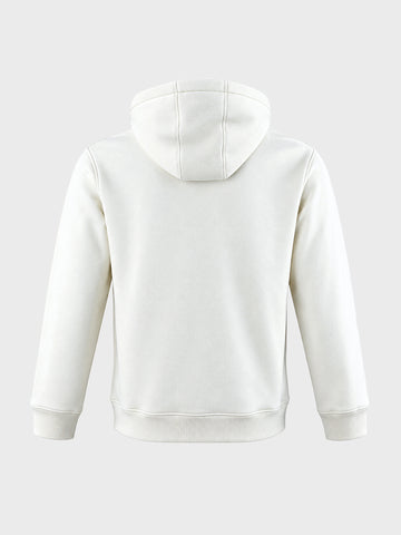 Men's Off White Relaxed Fit Printed Casual Sweatshirt