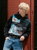 Men's Black Relaxed Fit Printed Casual Sweatshirt