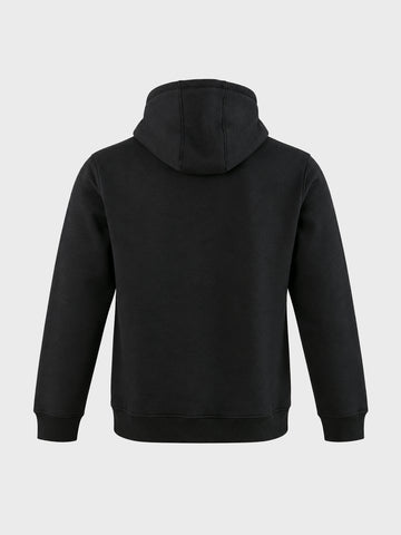 Men's Black Relaxed Fit Printed Casual Sweatshirt