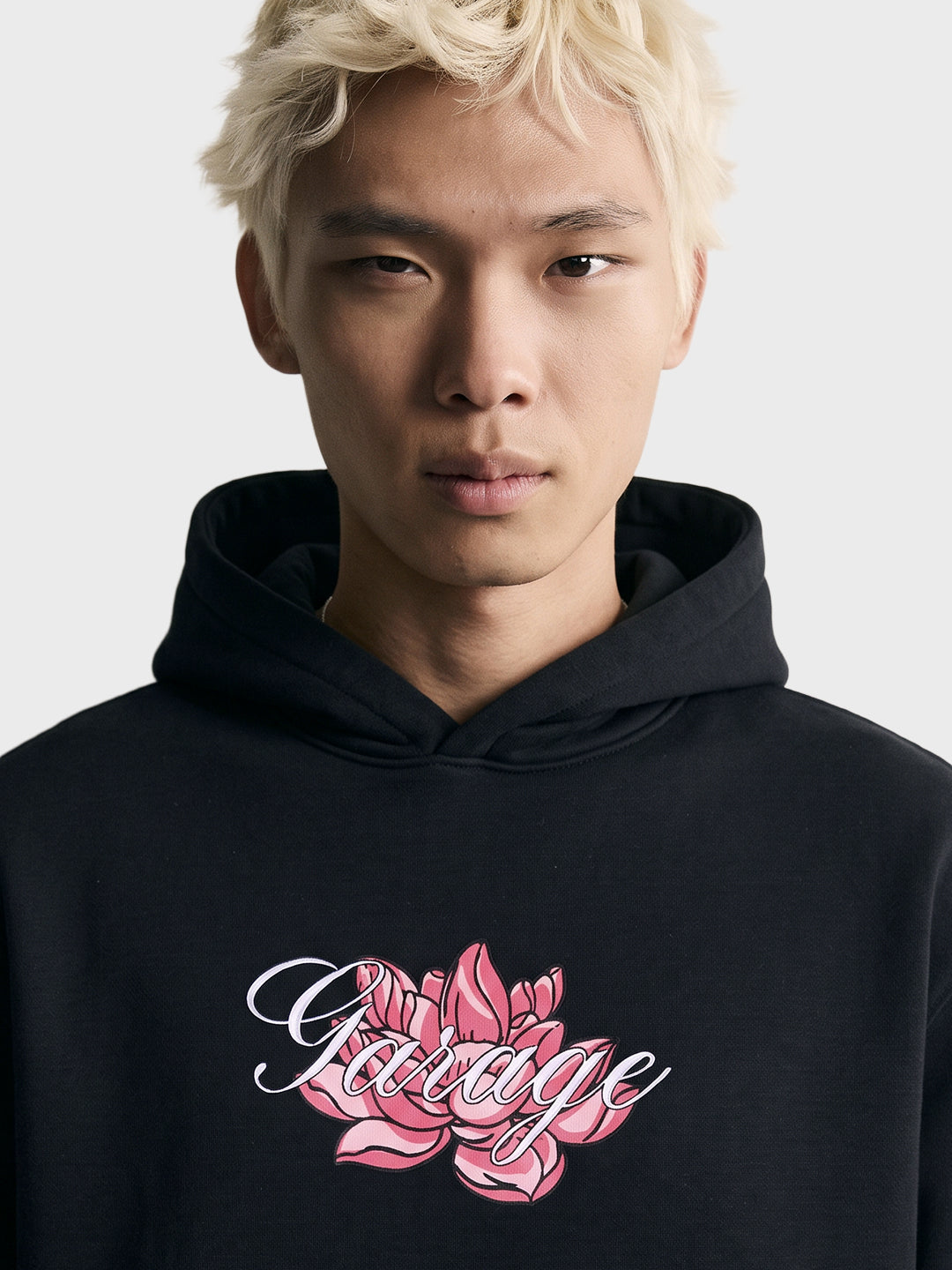 Men's Black Relaxed Fit Graphic Printed Casual Sweatshirt