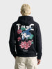 Men's Black Relaxed Fit Graphic Printed Casual Sweatshirt