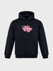 Men's Black Relaxed Fit Graphic Printed Casual Sweatshirt